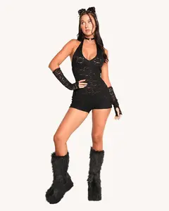 VIP Behavior Lace Romper with Sleeves