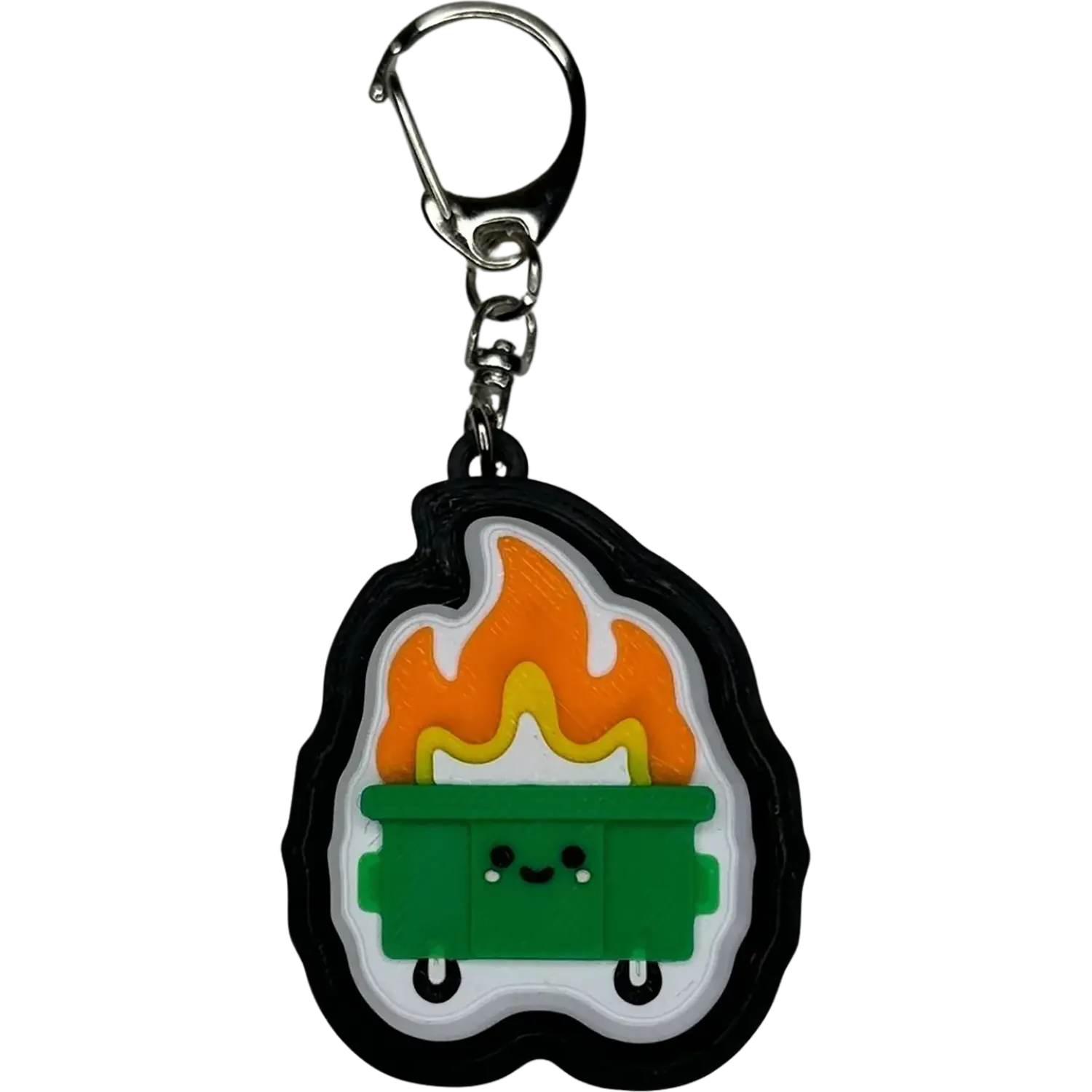 Dumpster Fire Fidget Clicker: keychain accessory, stress relief, cute must have