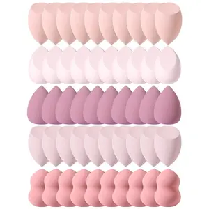 Makeup Sponge Set, 50pcs/set Soft Beauty Sponges, Dry & Wet Use Makeup Sponge, Professional Makeup Tools for Women