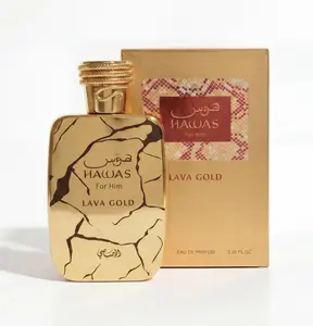 Rasasi Hawas Lava Gold EDP 3.4oz (100ml) for Men | Fruity Oud Luxury Fragrance
