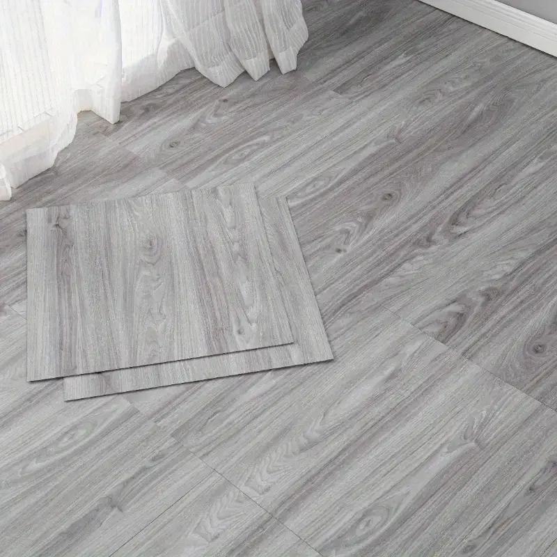 Wood Grain Pattern Self-adhesive Wall Sticker, 24pcs/set Waterproof & Wear-resistant Vinyl Plank Floor Sticker, Easy To Peel & Paste for Home Decoration, Vinyl Floor Tiles