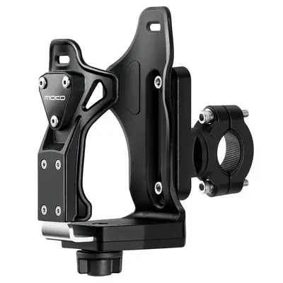 GEARZAAR Adjustable Motorcycle Cup Holder – ATV UTV Handlebar Mount, Black ABS