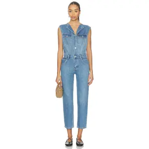 Free People x We The Free All You Need Denim Coverall In Bea Blue