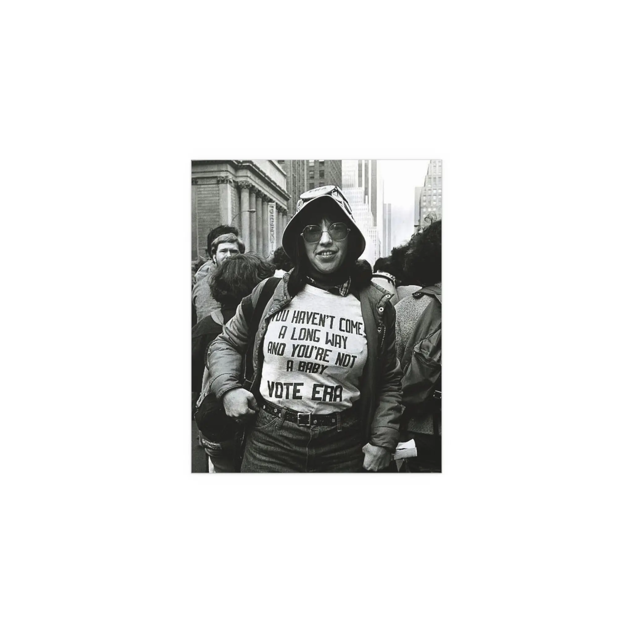 1970’s Women’s Liberation ERA Protester Vintage Photo Poster Social Justice Activist Protest Wall Art Home Decor Indoor/Outdoor Water Resistant Posters Room Decoration Artistic Print