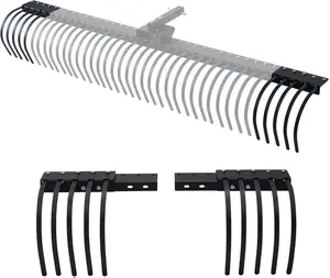 AMERLIFE Tow Behind Landscape Rake Extension Kit, 2 Pack Width Expander with Heavy Duty Steel Tines, Increases Working Width for ATV，Tractor Rakes Garden Hoe Durable Gardening Tools