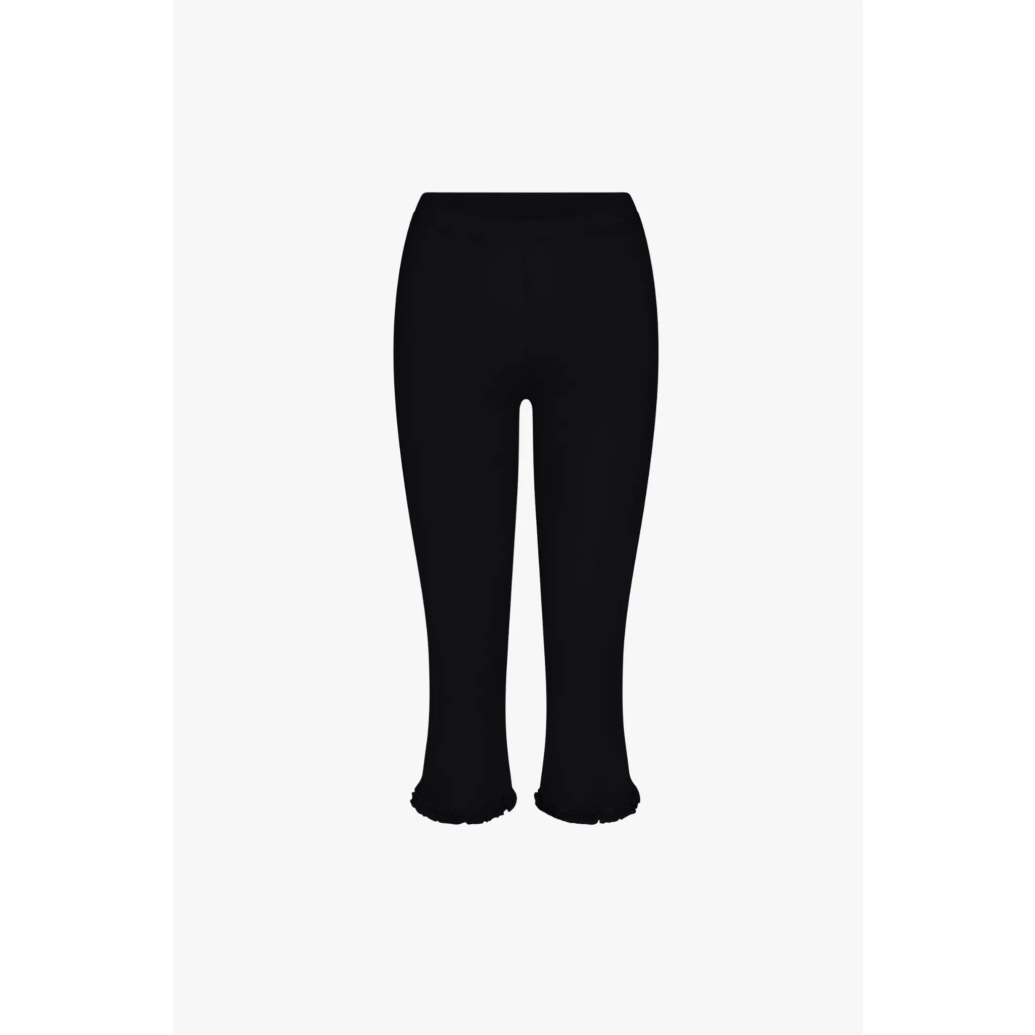 RUFFLE CAPRI IN ONYX