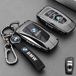 Alloy Metal Car Remote Key Case Cover Shell Holder for Bmw F30 F20 F10 F18 F22 F01 X3 X4 F06 F02 M3 M5, Auto Keychain Accessories