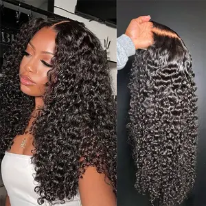 Water Wave Glueless Wig Human Hair Deep Wave 9x6 7x5 HD Frontal Wig 180% Deep Wave Wigs Pre-cut 6x4 5x5 HD Lace Closure Wig