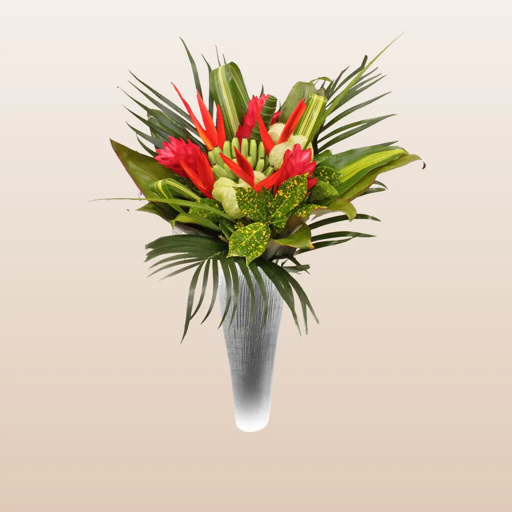 Favorite Tropical Bqt Bouquet with 3 Gingers 4 Golden Heliconias 6 Asclepias and More Vibrant Floral Arrangement