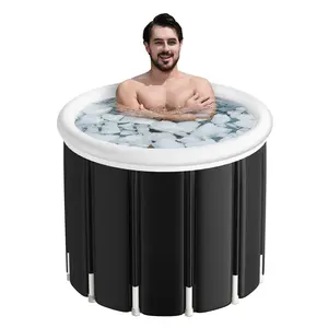 Ice Bath Tub,155 Gallons Inflatable Cold Plunge Tub for Athletes' Recovery - Portable Outdoor Polar Pod Recovery Solution,39.3'' x 29.5''