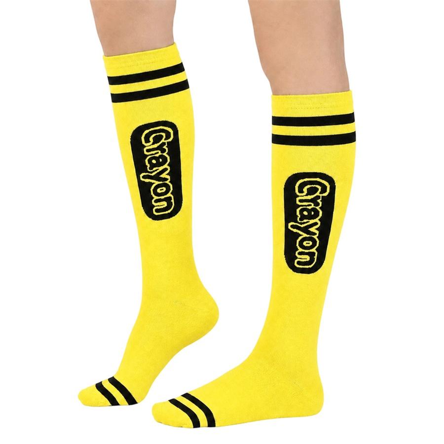 9 Pairs Colorful Knee High Socks for Teen Girls, Crayon-Inspired Striped Long Socks, Soft Stretch Knit Tube Socks, Cute Y2K Fashion Socks for School, Daily Wear, Party & Outfit Styling, Kneesocks, Casual Comfy Socks