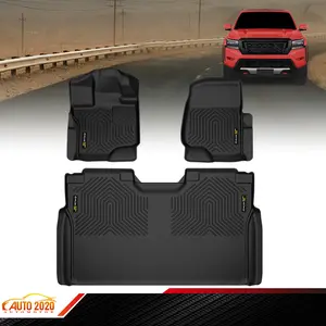 TPE Floor Mats Fits 15-24 Ford F150 Super Crew Cab(Includes 22-24 Lightning Models),All-Weather 3D Waterproof Non-slip Durable ,3PCS Black Upgraded Version
