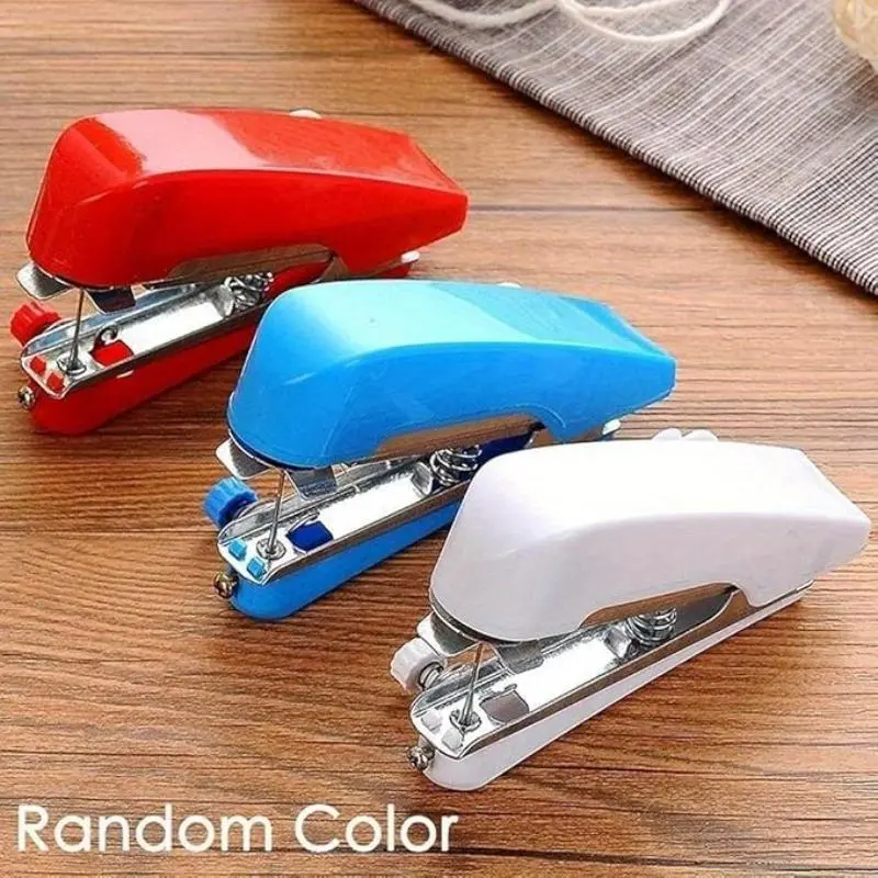 1pc Portable Mini Manual Sewing Machine Simple Control Sewing Tool Cloth Convenient Hand Tool