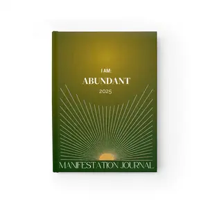 Manifest Abundance Journal - Ruled Line, Manifestation Notebook, Law of Attraction Diary, Motivational Planner, Inspirational Journal