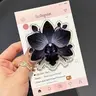 Dark Orchid with MagSafe Phone Grip, Gothic Aesthetic Magnetic Phone Holder, Kawaii Fan Gift , Kindle Accessories sticky Baby mount Library Card Flower-Shaped Multi-Functional Stand Universal Car Double-Sided Octo Adjustable Portable
