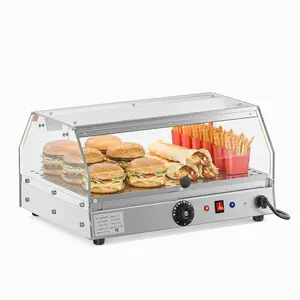 [TOP RATED - FLASH SALE] ROVSUN 1-Tier 14" Countertop Heated Display Case with Front & Rear Doors