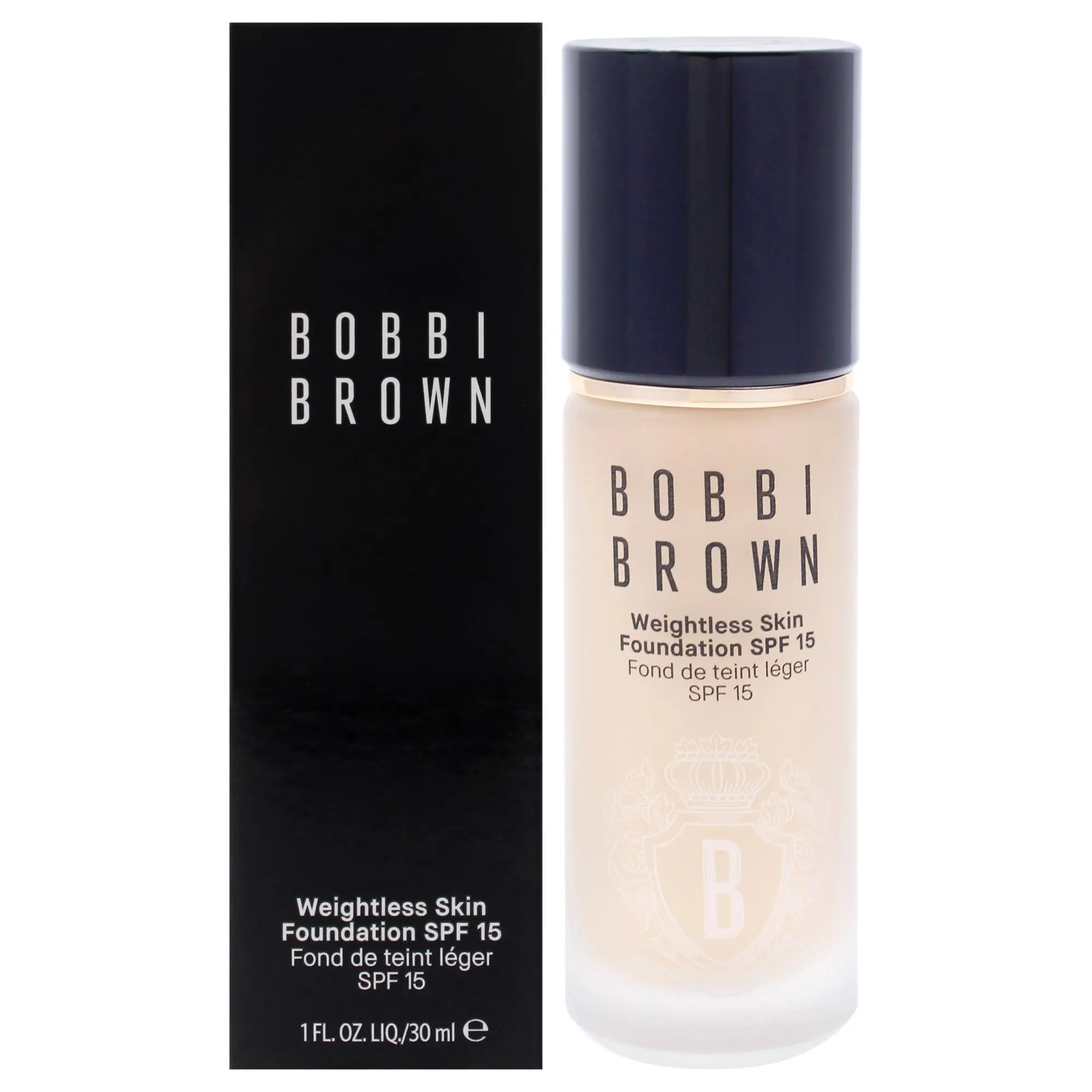 Bobbi Brown Women's Weightless Flawless Skin Cosmetic Foundation SPF 15 - UV-Protective, Daily Makeup, N-020 Neutral Ivory - 1 oz, Face Makeup