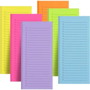 6 Pack Magnetic Notepads, Notepads Grocery List Magnet Pad for Fridge,Full Magnet Back Design Notepad for Grocery Lists, Shopping Lists, to-Do Lists(240 Sheets)