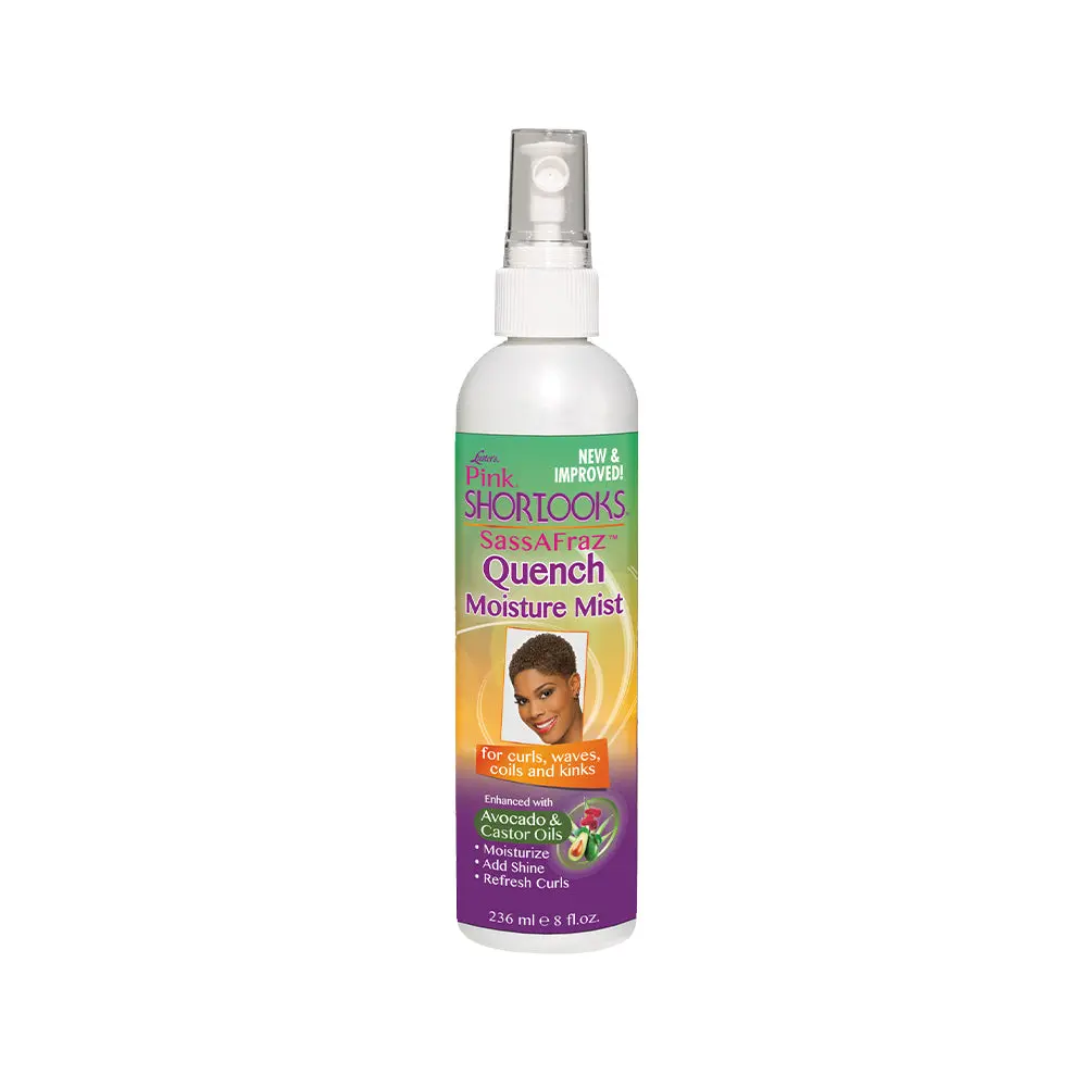Shortlooks Sassafraz Quench Moisture Mist, For Vibrant Coils, Curls & Waves, 8 fl. oz Gel Haircare