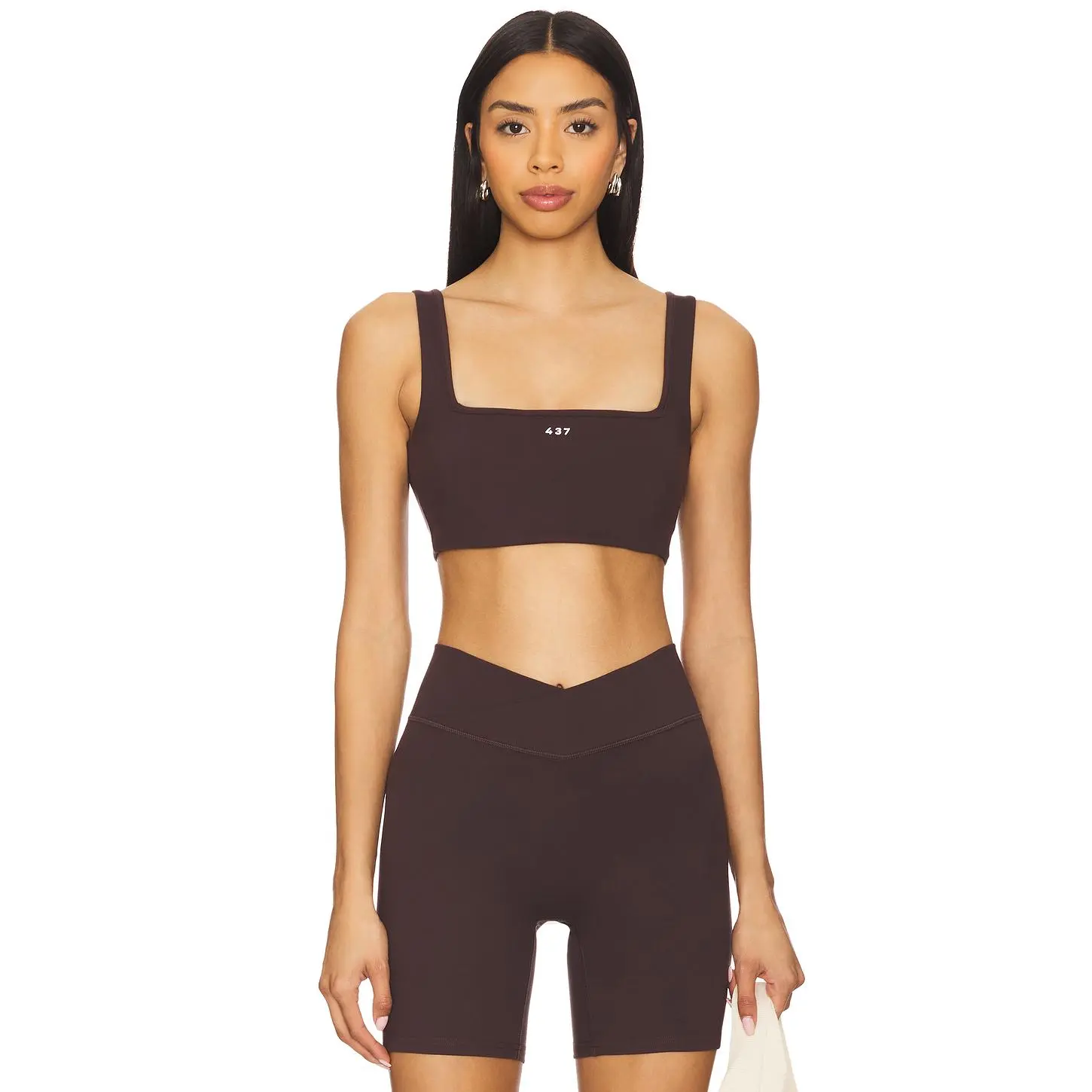 437 The Square Sports Bra in Espresso