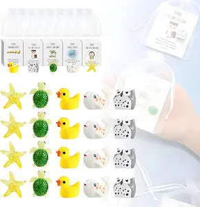 Set of 25 Employee Appreciation Gifts Bulk for Coworkers, Thank You Staff Gift with Animal Pun Note Cards, Quality Materials Funny Resin Ducks Stars Whales Turtles Owls Favors, Durable Card