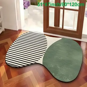 Style Irregular Rug, Washable Non-Slip Design, Suitable for Hallway/bathroom/living Room, Durable and Easy to Clean