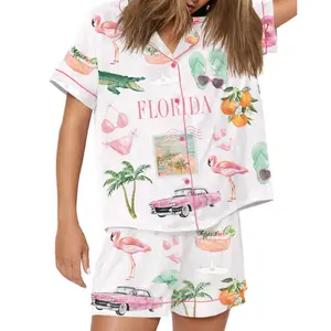 Florida Palm Beach Short Sleeve Pajama Set