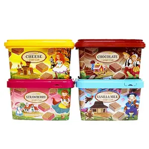 BISKITOP Wafer Cube 4-Pack - 4 Delicious Flavors with King Protein Cookies Perfect Sweet Snack for Any Occasion  #WaferCube #4FlavorPack #SnackTime #DeliciousTreats #ConvenientSnacks #PerfectForSharing Chocolate Strawberry Vanilla Milk