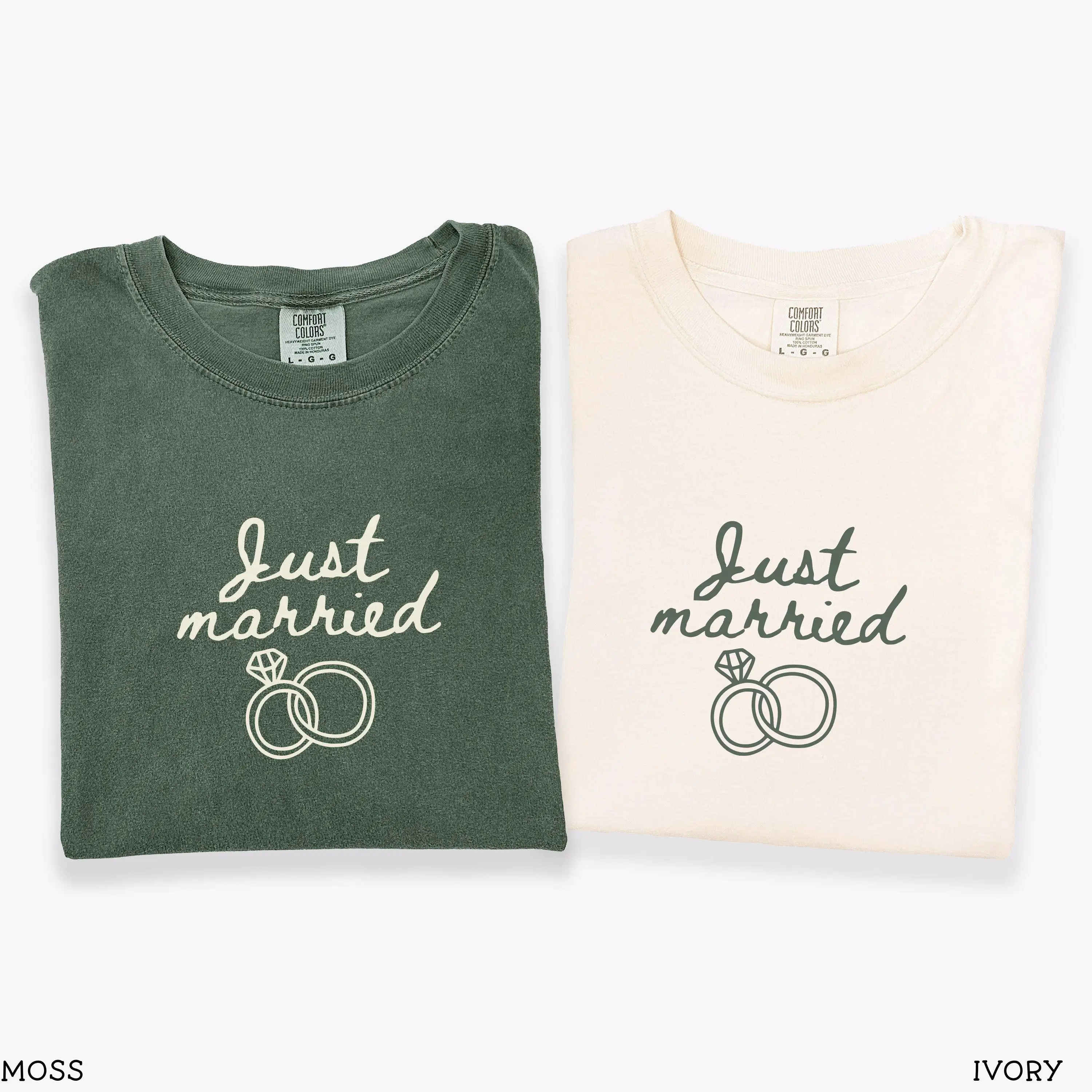 Just Married Comfort Colors, Mr and Mrs Honeymoon Tees, Newlywed Honeymoon Shirts, Just Married Honeymoon Matching Shirts, Wifey Hubby Tees