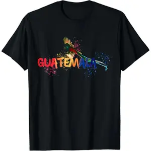 100 Percent Cotton Guatemala Quetzal Tropical Style T-Shirt