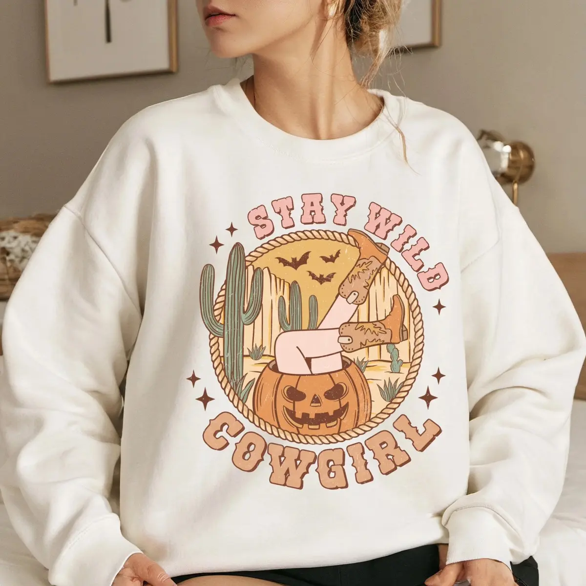 Stay Wild Cowgirl Sweatshirt - Western Cowgirl Apparel, Rodeo Lover Gift, Country Music Festival Outfit, Ranch Life Clothing, Desert Vibes
