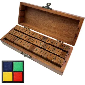 42 Pcs Premium Letter Stamps Wooden Alphabet Rubber Stamps Set with Numbers and Symbols Perfect for DIY Crafting Scrapbooking Card Making Creative Projects Personalized Gift Ideas
