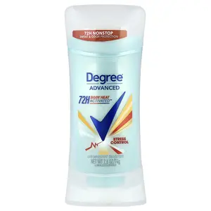 Degree Advanced, 72H Body Heat Activated™, Antiperspirant Deodorant, Stress Control, 2.6 oz (74 g)