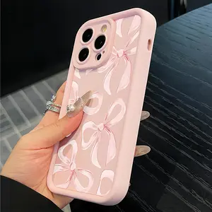 Bow Pattern Phone Case, Cute Phone Case,Fashionable Phone Protector Cover, PhoneAccessories Compatible with iPhone 16 15 14 13 12 11 Series Colorful Butterflies