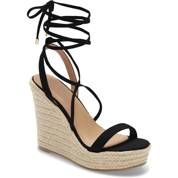 Coutgo Women's Espadrille Wedges Lace Up Platform Ankle Cross Strap Slingback Summer Dress Sandals tiktokshopbacktoschool Coutgo Women's Espadrille Wedges Lace Up Platform Ankle Cross Strap Slingback Summer Dress Sandals tiktokshopbacktoschool