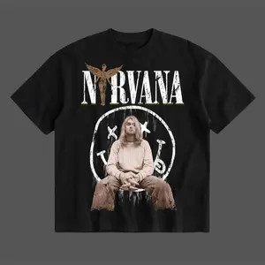 Nirvana Smiley Graphic Tee, Nirvana Tee, Nirvana Smiley tshirt, 90s Shirt, Trendy Music Rock Shirt, Nirvana Album Shirt, Unisex Rock Band