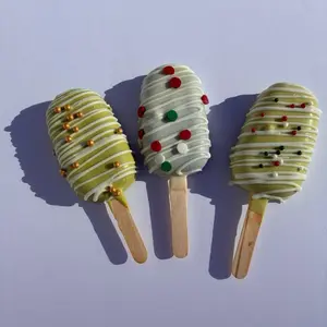 6-Pack Cakesicles | Assorted Flavors | Chocolate-Coated Cake Popsicles | Hand-Decorated Dessert Box candy Gourmet Lollipops Snack