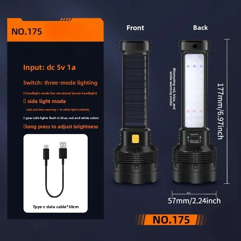 175 Solar-powered flashlight