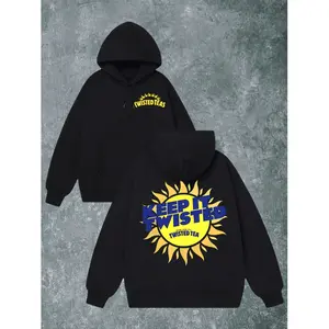 Twisted Tea Cotton Blend Hoodie For Men Stylish And Comfortable Long Sleeve Pullover For Autumn And Winter Fashion Hoodied Cotton Hoodie Everyone