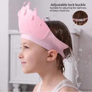 Baby Bath Hat Waterproof Ear Protection Eye Care Adjustable Buckle, Children Hair Washing Cap, Perfect Baby Shower Gift, Shower Caps