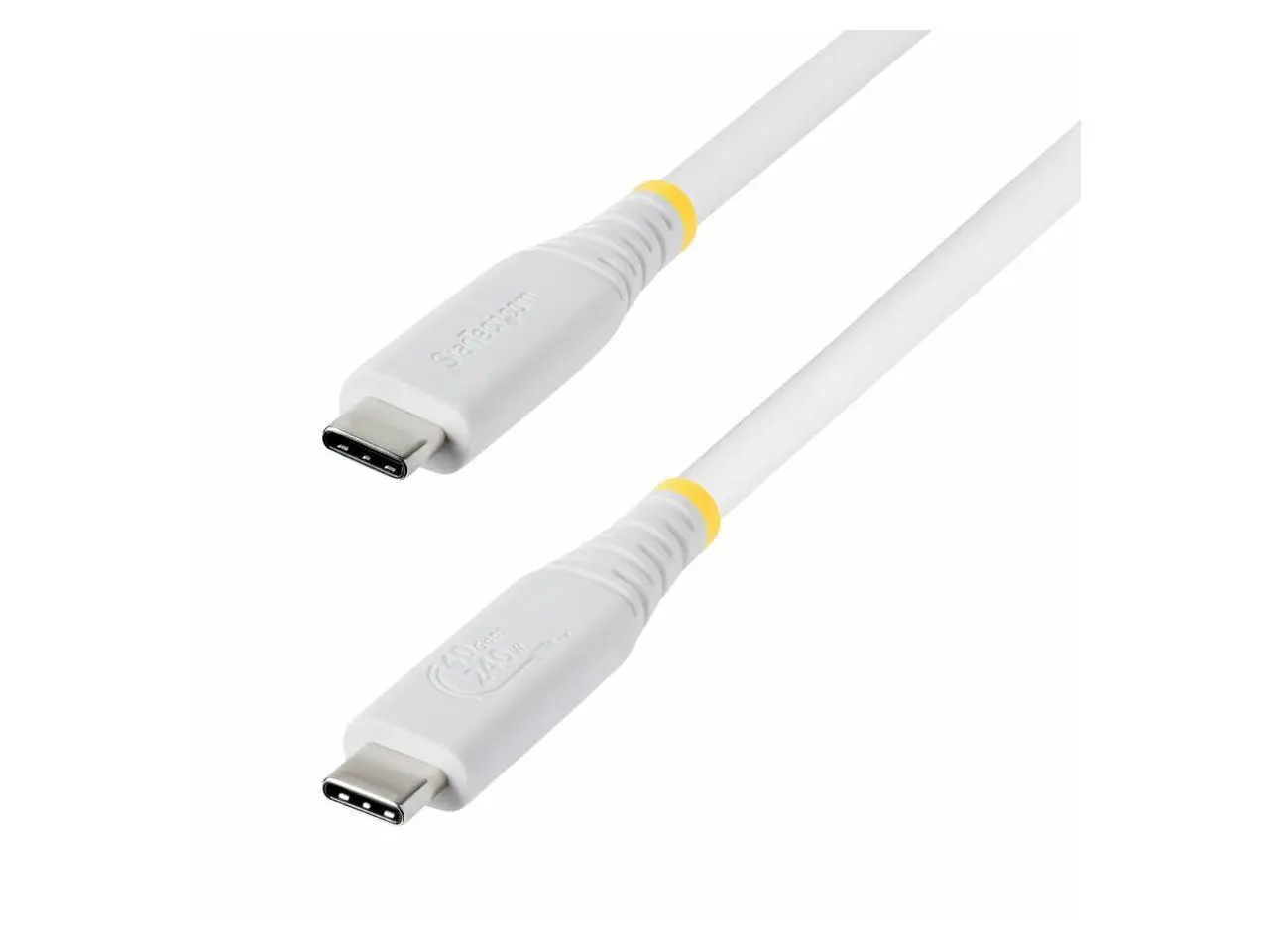 StarTech 1.5ft (45cm) USB4 Cable, 40Gbps, USB-IF Certified USB-C Cable, 240W, 8K 60Hz/4K 240Hz DP2.1, Thunderbolt 4 Compatible, White