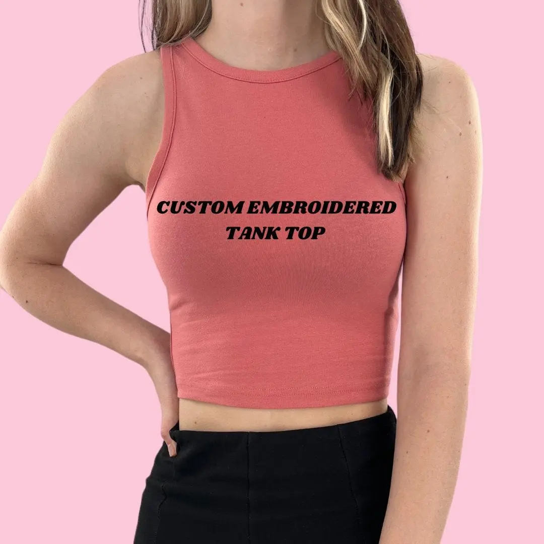 Custom Embroidered Tank Top, Personalized Tank Top, Custom Tank