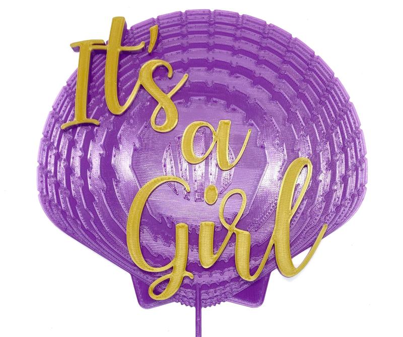 Custom Sea Shell Cake Topper Birthday Party Centerpiece Personalized Name or Any Text | Multiple colors available | Mermaid or Beach Themed