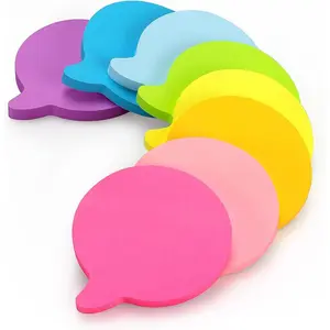 Bubble Shape Sticky Notes 8 Color Bright Colorful Sticky Pad 75 Sheets/Pad Self-Sticky Note Pads