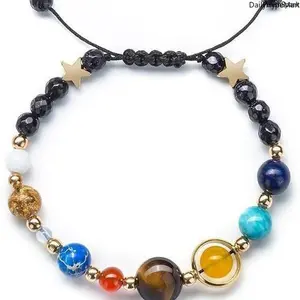 Solar System Eight Planets Bracelet Natural Healing Crystal