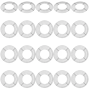 20-Pack 8-Inch Round Green Metal Wreath Frames - Circle Floral Craft Forms for DIY Christmas, Wedding Decorations, Garden Use (Home & Festive Supplies)