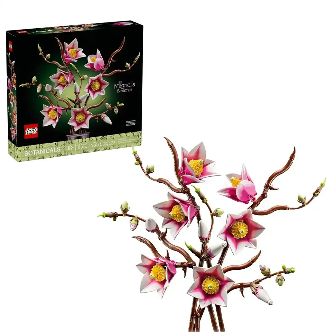 LEGO Botanicals Magnolia Branches (11510) Building Block Set, DIY Model Kit, Creative Collectible for House Decoration