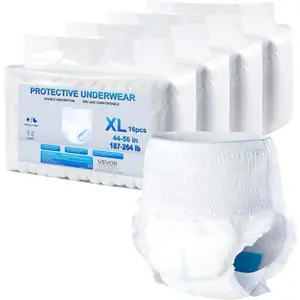 VEVOR Adult Incontinence Underwear, High Absorbent Protective Underwear for Men Women, Disposable Adult Pull-ups Diaper with Leakproof Leg Cuff Wetness Indicator - L Size, 64 Count (4 Packs of 16)VEVOR Super Brand Day