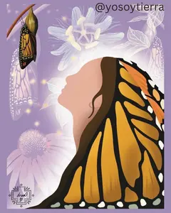 Transforming Like A Monarch 8.5" X 11" Matte Paper Art Print for Home Decoration