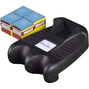 2 Holes Weighted Pool Cue Holder with 4pcs Chalks Cue Sticks Holder